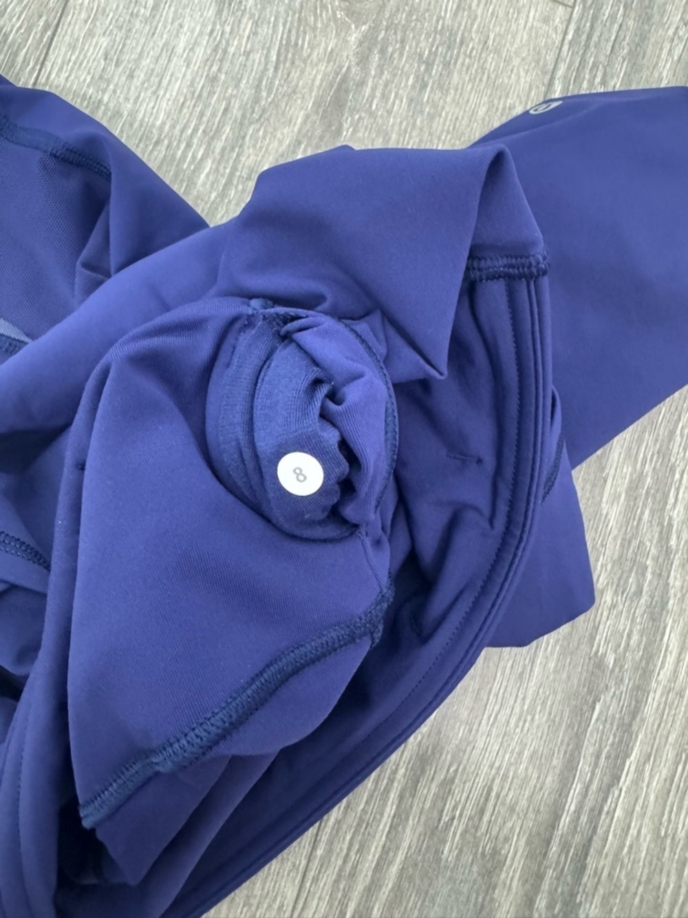 Lululemon Women’s Outrun Crop Leggings Size 8 Blue 17” Inseam Run Workout EUC - Picture 8 of 15